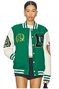 view 3 of 5 Sports Varsity Jacket in Green