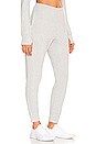 view 2 of 4 Exhale High Waist Rib Jogger in Light Gray Heather