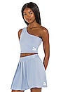 view 3 of 5 Classics Asymmetric Bandeau Top in Forever Blue