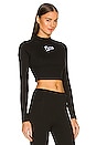 view 2 of 5 Team Ribbed Long Sleeve Top in Puma Black