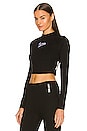 view 3 of 5 Team Ribbed Long Sleeve Top in Puma Black
