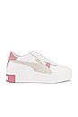 view 1 of 6 Cali Wedge Mix Sneaker in Puma White & Foxglove