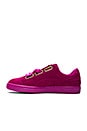 view 5 of 6 Suede Heart Satin Sneaker in Ultra Magenta