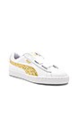 view 2 of 6 Basket Heart Glitter Sneaker in Puma White Gold