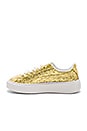 view 5 of 6 Basket Platform Glitter Sneaker in Gold