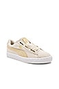 view 2 of 6 Basket Heart Canvas Sneaker in Birch, Puma White & Team Gold