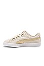 view 5 of 6 Basket Heart Canvas Sneaker in Birch, Puma White & Team Gold