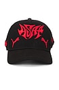 view 1 of 4 x A$Ap Rocky Seatbelt Cap in Puma Black & Fierce Red