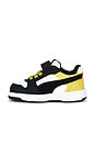 view 5 of 6 Toddler Rebound Slam Lo Transformers Sneaker in Puma White, Puma Black, & Bright Mango Yellow