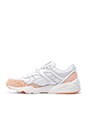 view 5 of 5 R698 Snow Splatter in White Fluo Orange