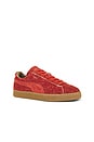 view 2 of 7 X Danielle Cathari Suede Fuzzy Sneaker in Mars Red