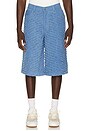 view 1 of 5 SHORTS DENIM CUT THROUGH in Blue