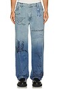 view 1 of 6 PANTALONES DE MEZCLILLA SKETCH PRINT in Blue