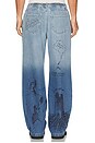 view 4 of 6 PANTALONES DE MEZCLILLA SKETCH PRINT in Blue