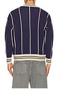 view 2 of 4 Knitted Cardigan in Blue & Beige