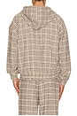 view 2 of 5 Check Zipper Hoodie in Beige