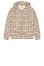 view 5 of 5 Check Zipper Hoodie in Beige