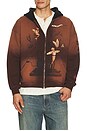 view 1 of 5 Rebellious Apple Hoodie in Brown