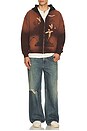 view 5 of 5 Rebellious Apple Hoodie in Brown