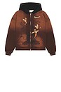 view 6 of 5 Rebellious Apple Hoodie in Brown