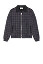 view 6 of 6 Plaid Bomber Jacket in Blue
