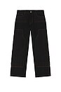 view 5 of 5 PANTALON CHARPENTIER DISTRESSED PATCH in Black