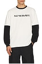 view 1 of 4 Long Sleeve Tee in Black & Vintage White