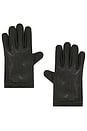 view 1 of 2 Braided Leather Gloves in Black