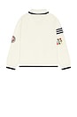 view 2 of 5 Found York Varsity Patch Collared Cardigan in Off White