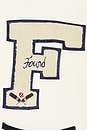 view 3 of 5 Found York Varsity Patch Collared Cardigan in Off White