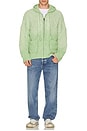 view 4 of 4 SWEAT À CAPUCHE ZIP UP CABLE KNIT in Vintage Faded Seafoam Green