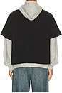 view 2 of 4 Found Double Layer Hoodie in Vintage Black & Heather Gray