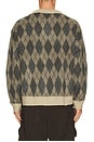 view 2 of 4 Wool Blend Argyle Sweater in Grayscale