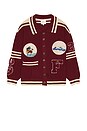 view 5 of 6 КАРДИГАН VARSITY in Deep Red