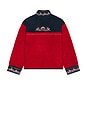 view 2 of 4 Pahari Floral Embroidered Sherpa Jacket in Red & Navy