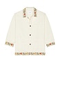 view 3 of 4 Found Kantha Floral Work Jacket in Sand