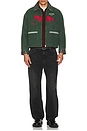 view 3 of 5 Jockey Club Embroidered Work Jacket in Vintage Forest