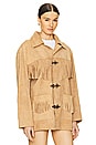 view 2 of 4 Suede Fringe Jacket in Tan