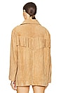 view 3 of 4 Suede Fringe Jacket in Tan