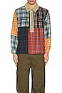 view 3 of 3 Multi Plaid Zip Up Shirt in Multi
