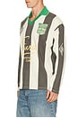 view 3 of 6 Striped Sport Long Sleeve Jersey in Faded Black & Off-white