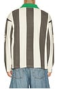 view 4 of 6 Striped Sport Long Sleeve Jersey in Faded Black & Off-white