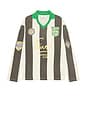 view 6 of 6 Striped Sport Long Sleeve Jersey in Faded Black & Off-white