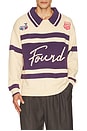 view 1 of 5 Knit Jersey in Cream & Purple