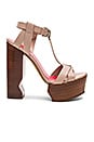 view 1 of 5 Caged Platform Heel in Cameo Calf