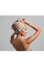 view 2 of 4 Organic Resort Stripe Hair Wrap in Adobe & Butter