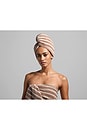 view 4 of 4 Organic Resort Stripe Hair Wrap in Adobe & Butter