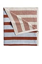 view 1 of 2 Organic Cabana Beach Towel in Lagoon And Adobe