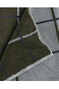 view 2 of 4 Organic Plush Tub Mat in Thyme Windowpane