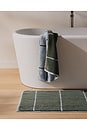 view 5 of 4 Organic Plush Tub Mat in Thyme Windowpane